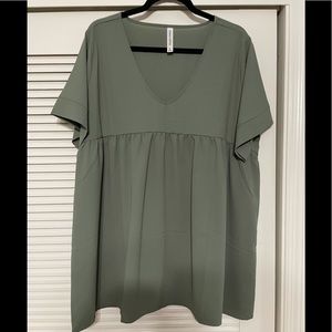 Zenana Outfitters olive babydoll tunic, XL